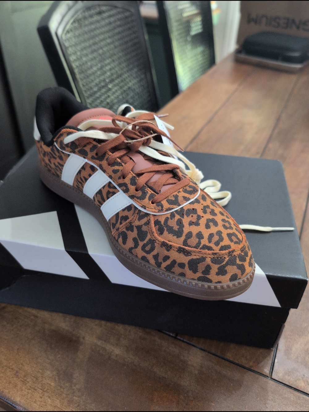 adidas Leopard Print Samba Sneaker - Brown/Black/White